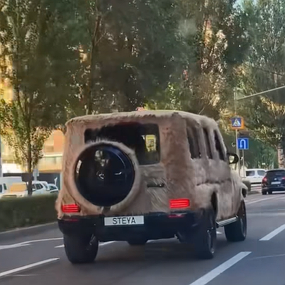 У Києві помітили авто в "шубі": відео - 412x412
