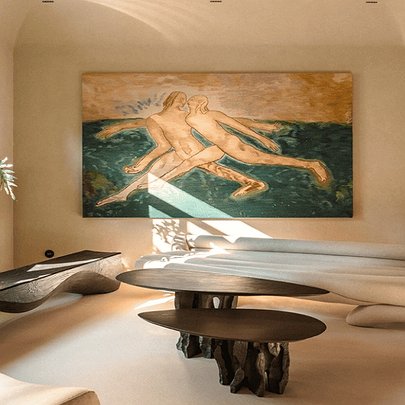 Українська дизайнерка створила офіс для нотаріуса, що нагадує художню галерею: фото - 412x412