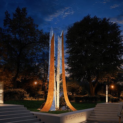 Світловий дизайнер Микола Каблука представив проєкт меморіалу загиблим зброярям - 412x412