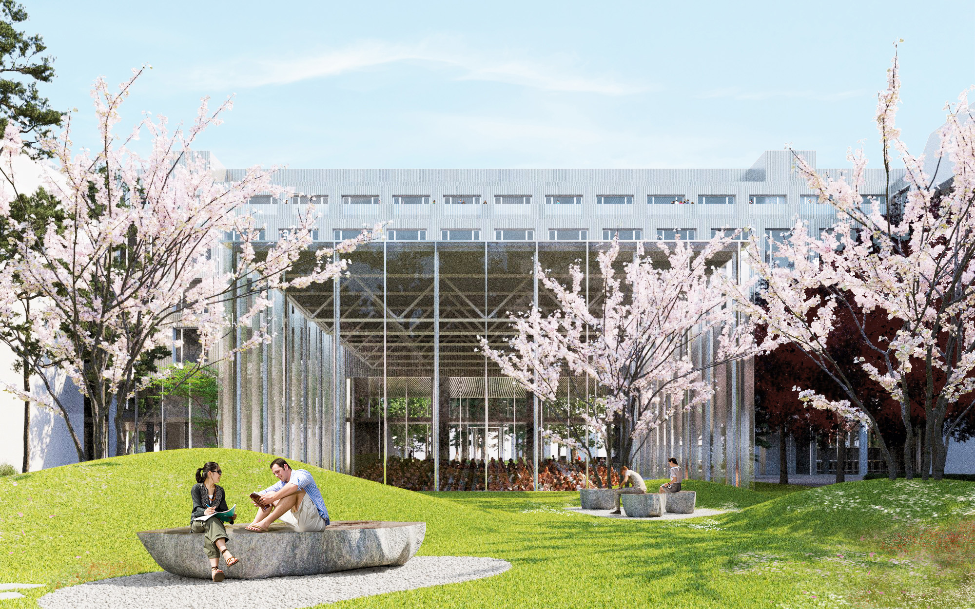 Відновлений корпус і сад з квітучими деревами: архітектори представили проєкт відбудови університету в Ірпені