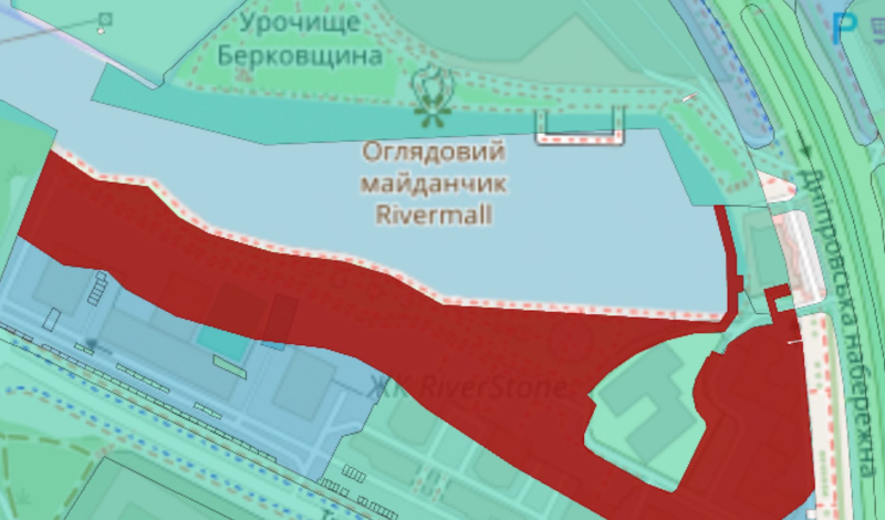 набережна на карті