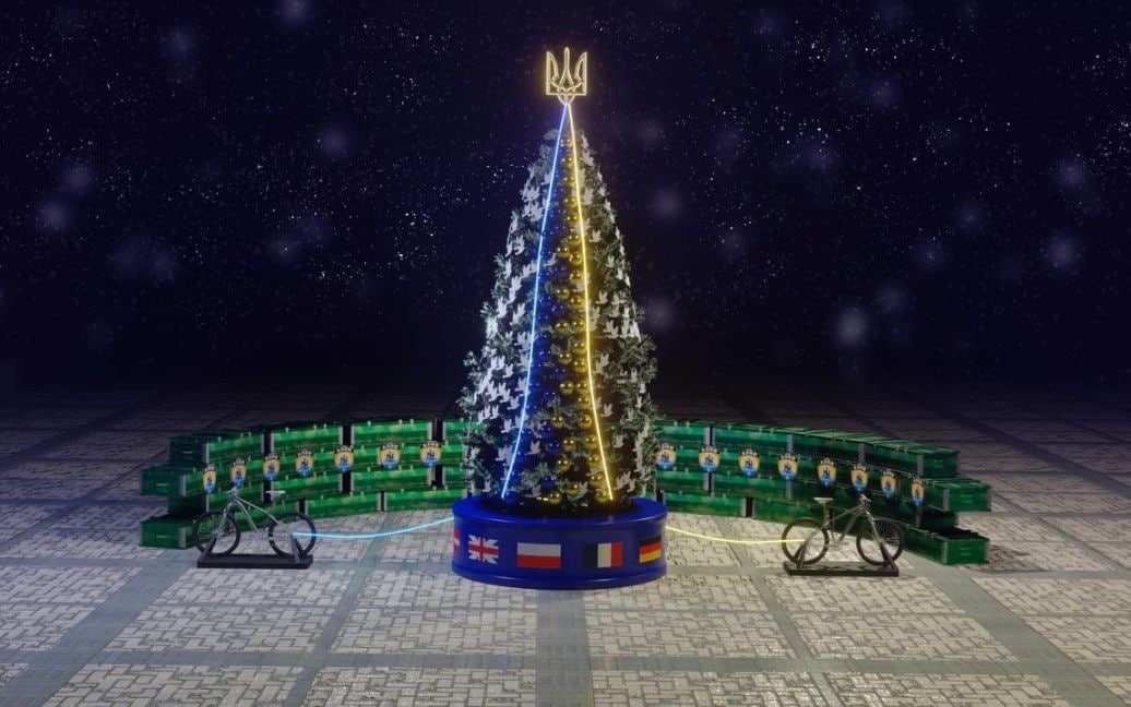 Різдвяну ялинку в Києві прикрасять енергозберігальними гірляндами