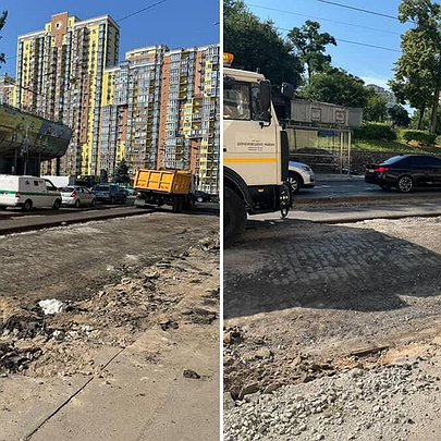 На Лук'янівці під час ремонту вулиці виявили бруківку, якій понад 100 років: фото - 412x412