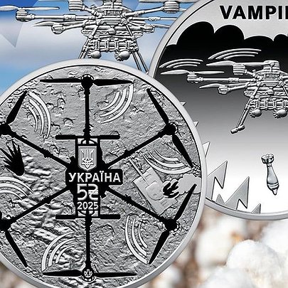 Нацбанк випустив монету, присвячену українському дрону Vampire - 412x412