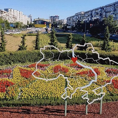 До Дня Незалежності в усіх районах Києва облаштували квітники: фото - 412x412