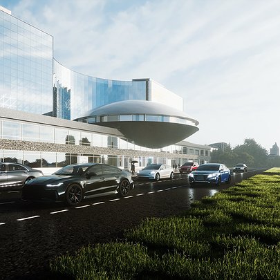 Представлено проєкт реставрації "Літаючої тарілки" на Либідській: який вона матиме вигляд - 412x412