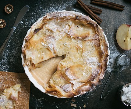ідеальний осінній десерт: рецепт  яблучного пирога - 412x412