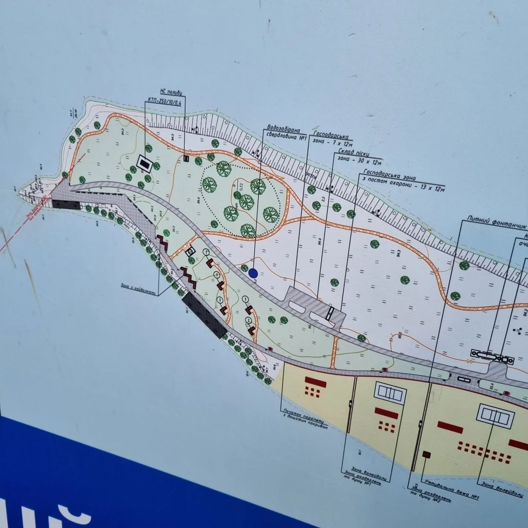 З'явилась схема зони відпочинку на Оболонському острові