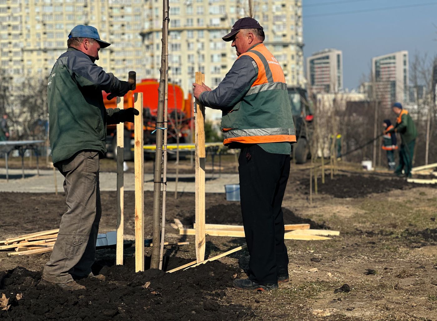 У Солом'янському парку висадили майже 200 дерев і кущів