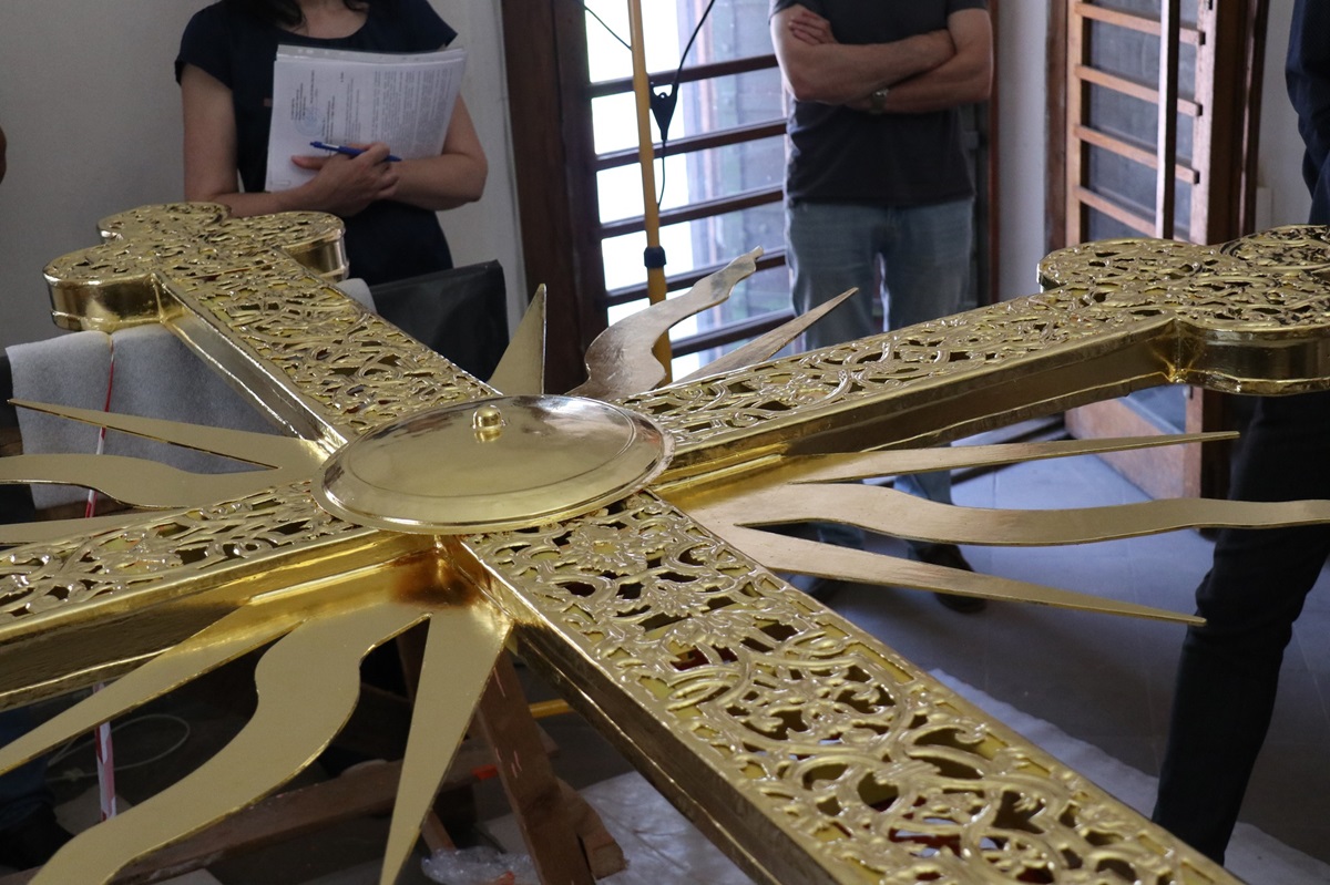 реставрація хреста Софійського собору