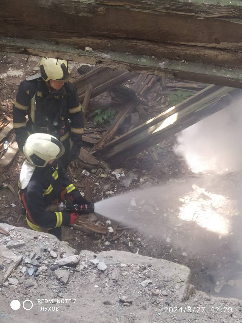 У центрі Києва горів флігель історичної садиби Мурашка