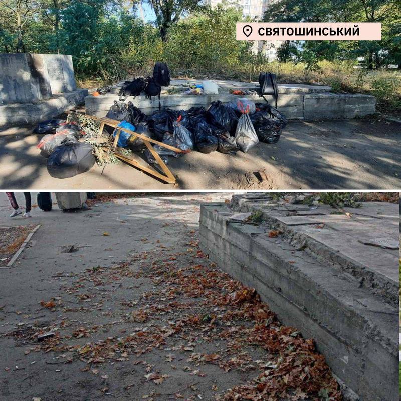 У чотирьох районах Києва прибрали стихійні сміттєзвалища