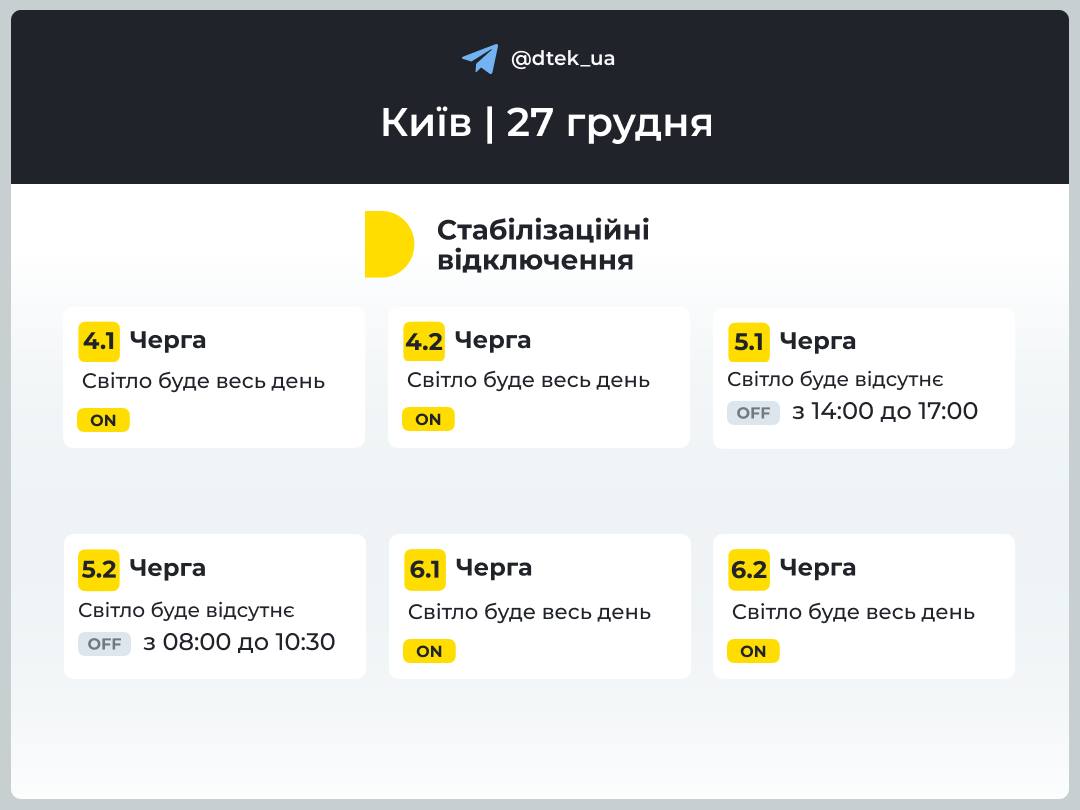 відключення світла в Києві