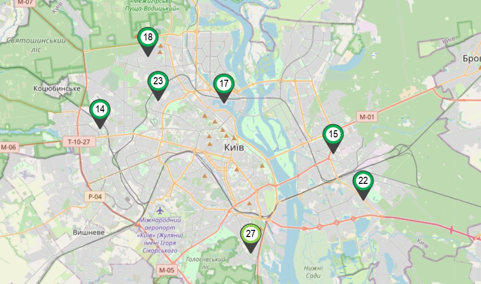 рівень забруднення повітря в Києві