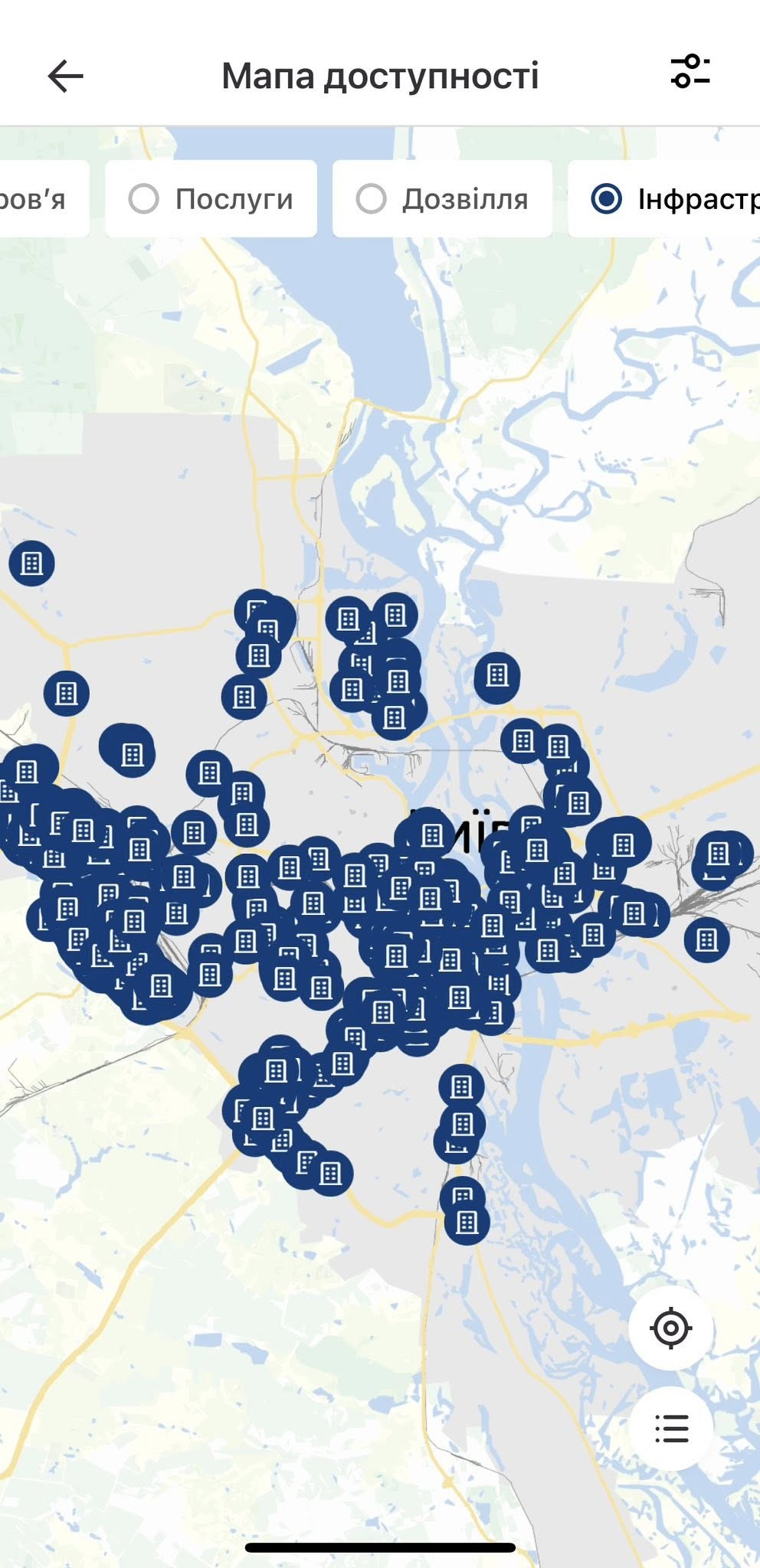 Мапа доступності