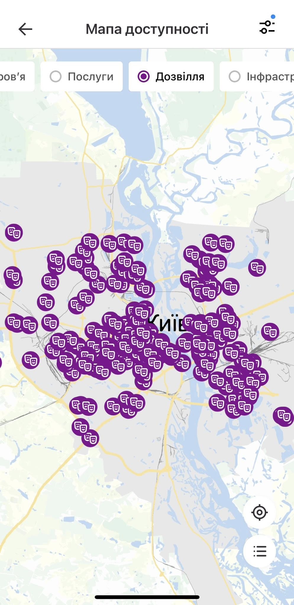Мапа доступності