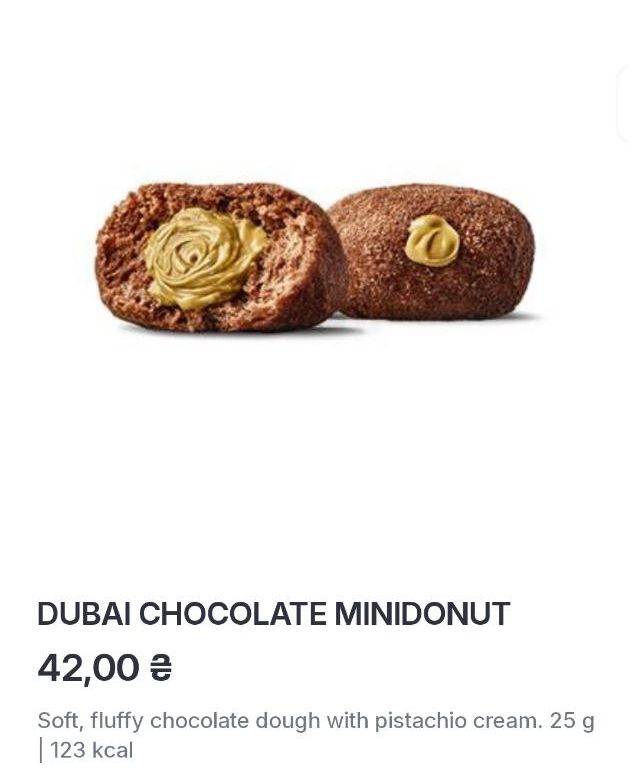 Дубайський шоколадний мінідонат