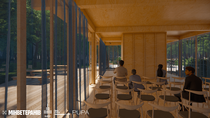 Затишна зона з м’яким підсвічуванням у майбутньому саду