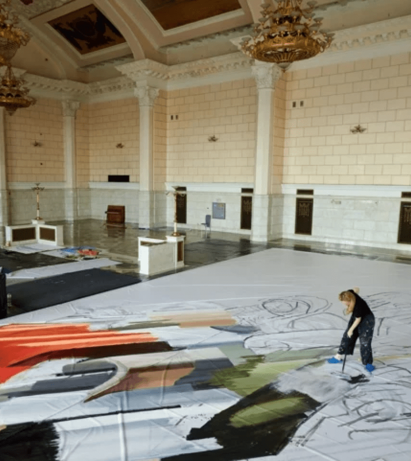 Величезне полотно з'явиться на центральному вокзалі у Києві