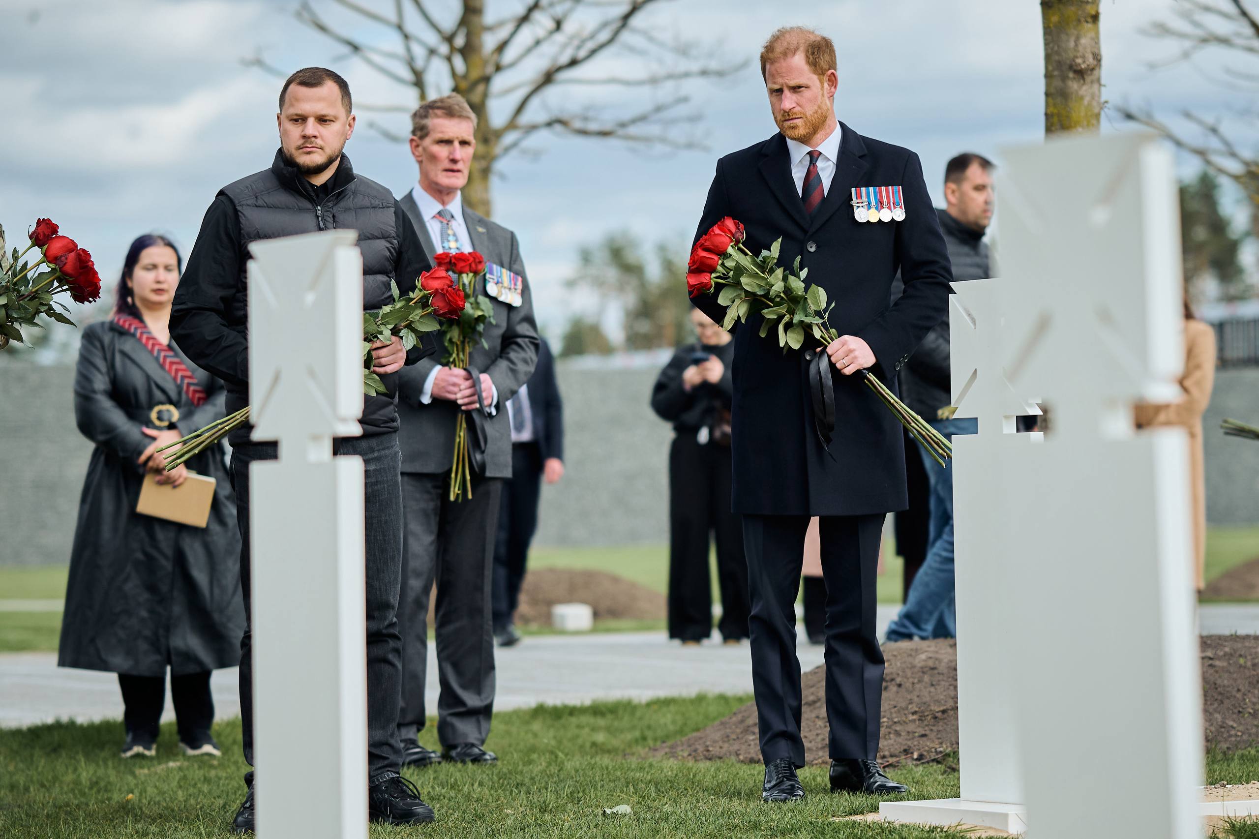 Принц Гаррі вшанував пам'ять українських військових у Києві. Фото: t.me/Mykola_Kalashnyk