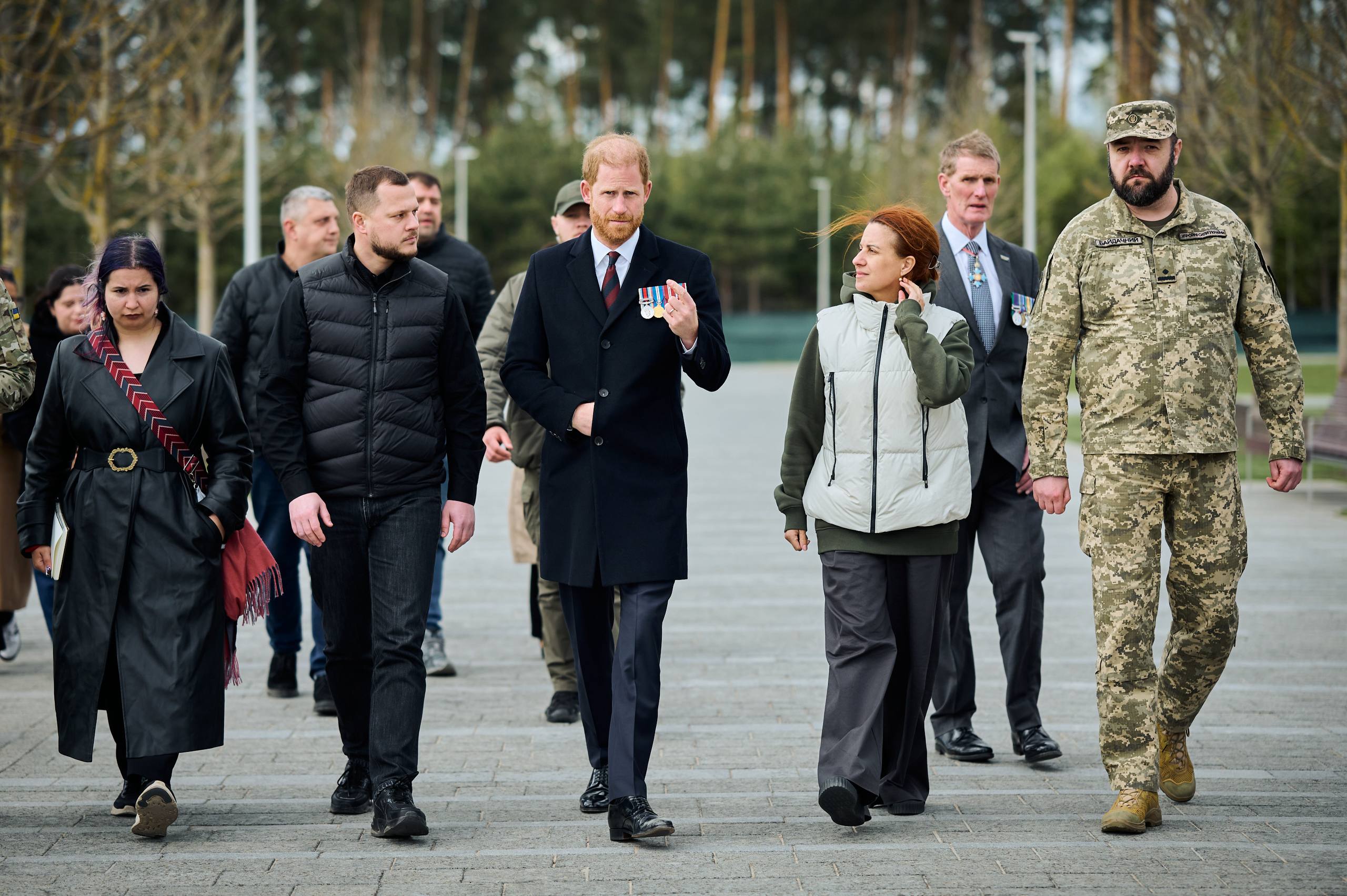 Принц Гаррі вшанував пам'ять українських військових у Києві. Фото: t.me/Mykola_Kalashnyk
