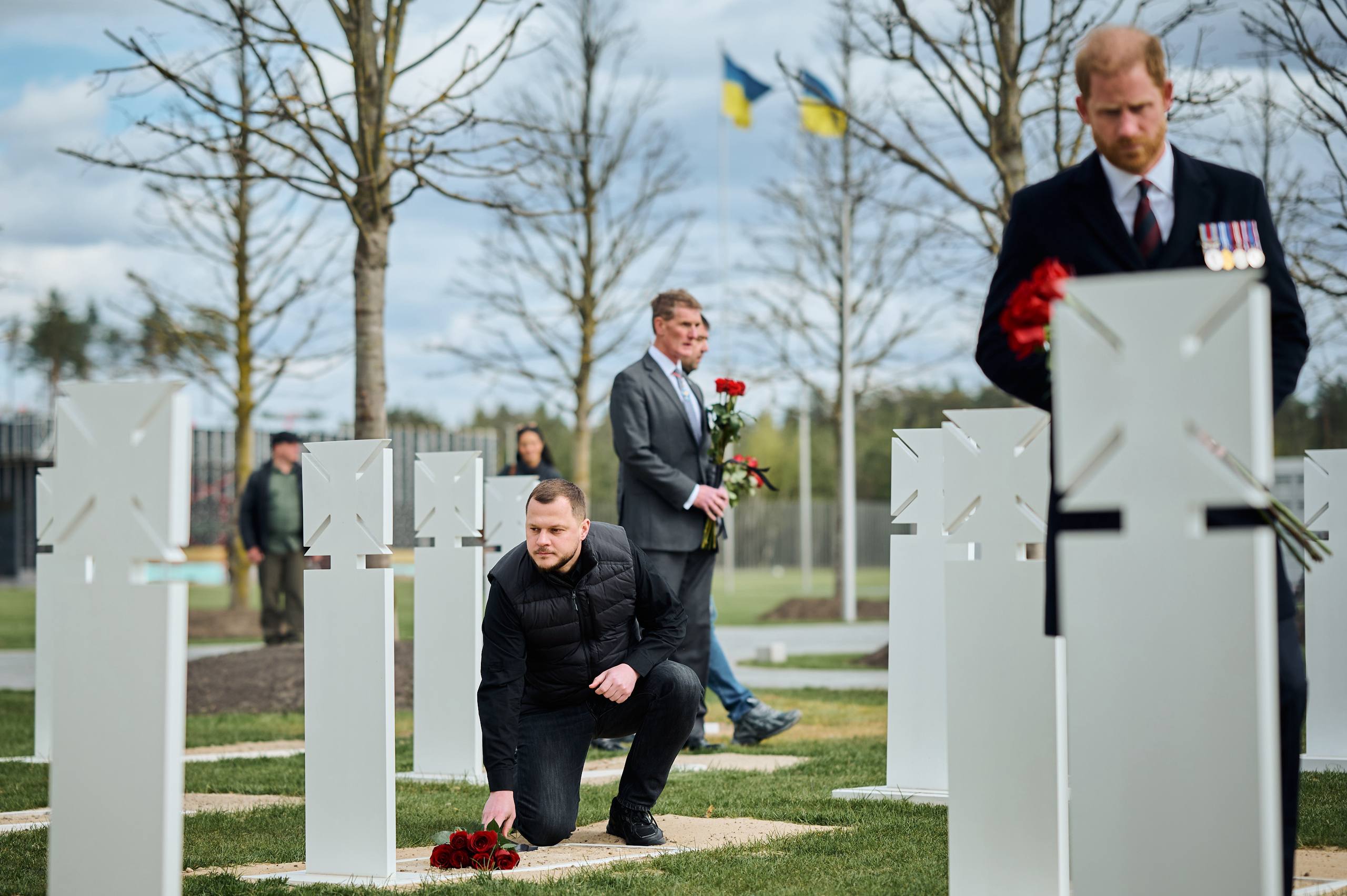 Принц Гаррі вшанував пам'ять українських військових у Києві. Фото: t.me/Mykola_Kalashnyk