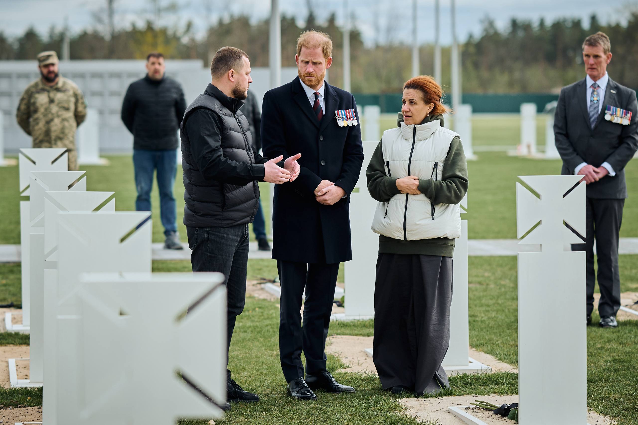 Принц Гаррі вшанував пам'ять українських військових у Києві. Фото: t.me/Mykola_Kalashnyk