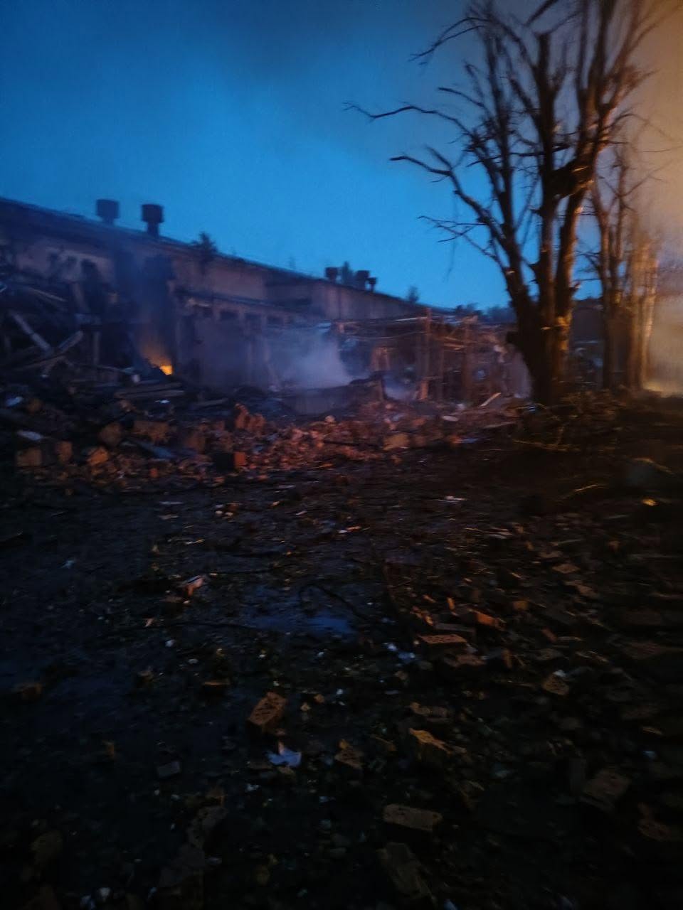 Кіностудія імені Олександра Довженка після атаки росії. Фото: facebook.com/berezhna.tetyana