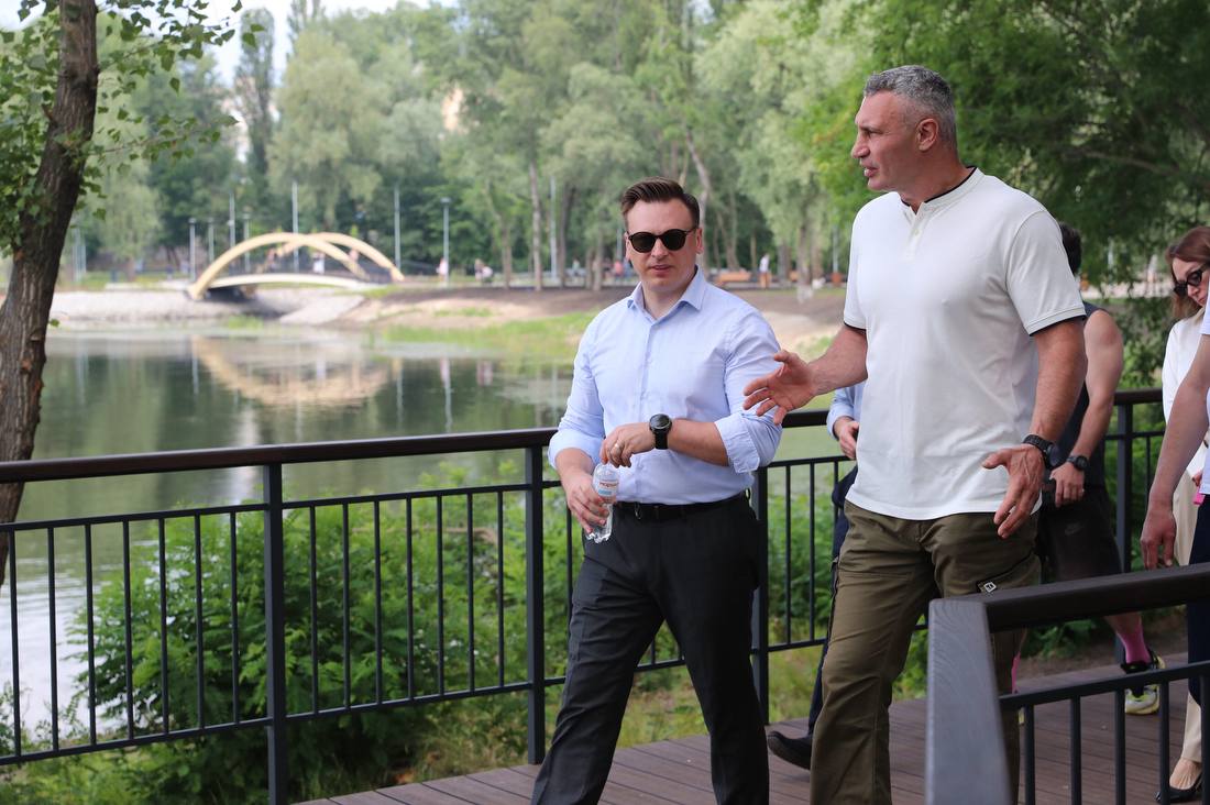 Вільнюський сквер на Оболоні. Фото: t.me/vitaliy_klitschko