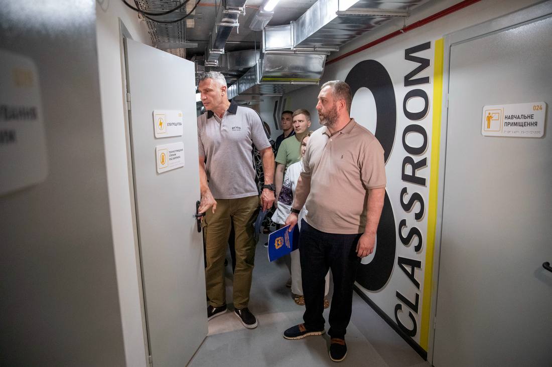 Протирадіаційне укриття в столичному ліцеї. Фото: t.me/vitaliy_klitschko