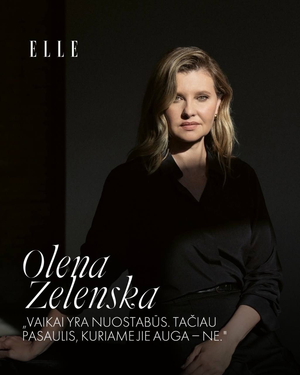 Олена Зеленська на обкладинці литовського ELLE . Фото: instagram.com/ellelithuania