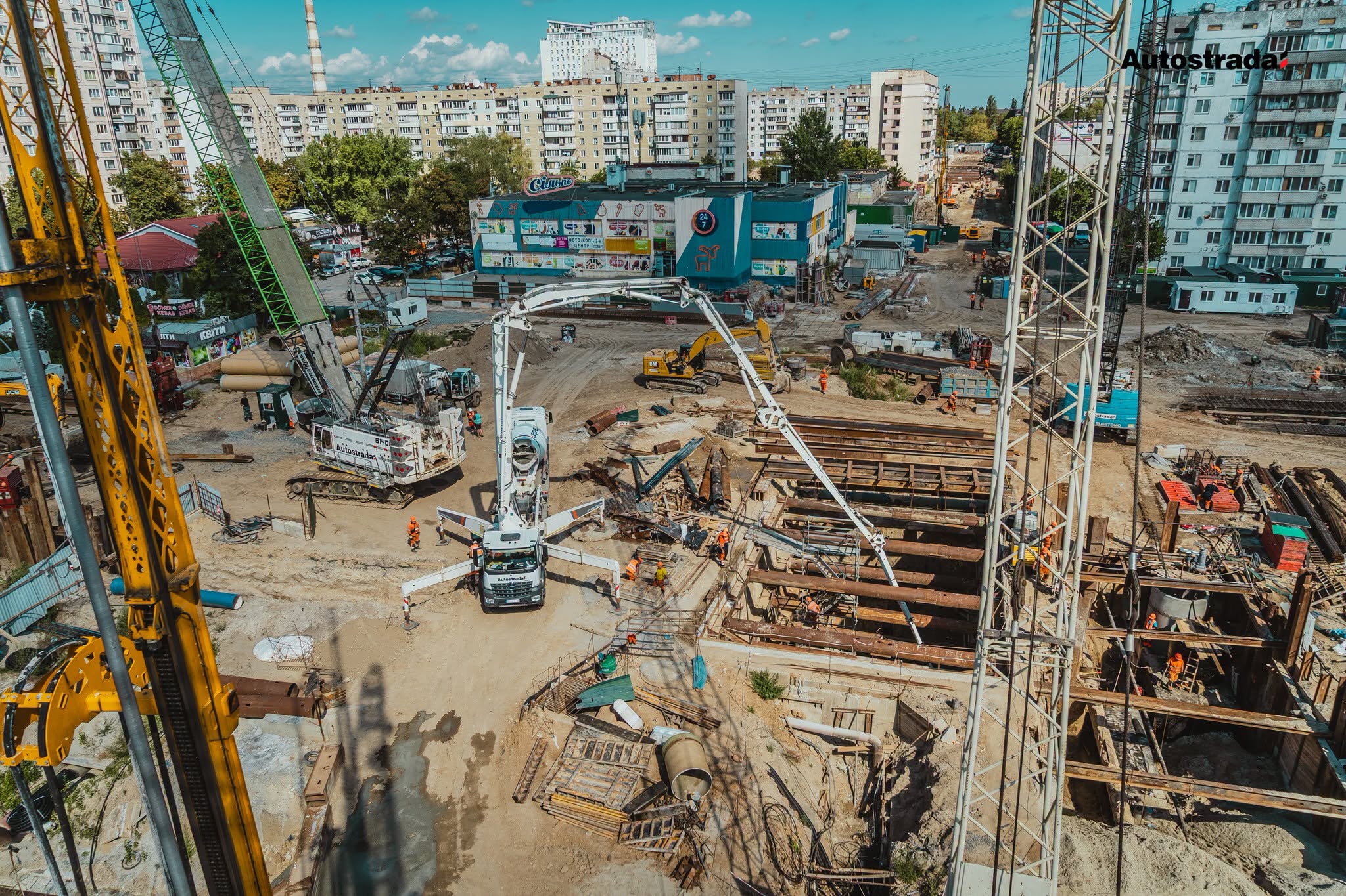 Триває будівництво метро на Виноградар. Фото: facebook.com/Autostrada.company